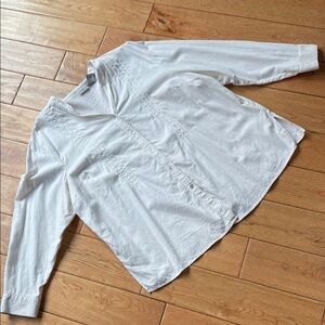 White Stag Off-White 5 Button-Up Tunic V-neck